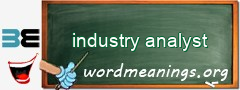 WordMeaning blackboard for industry analyst